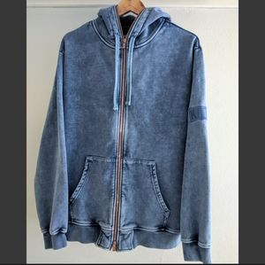 KITH Indigo Williams Zip Up Hooded Sweater Large